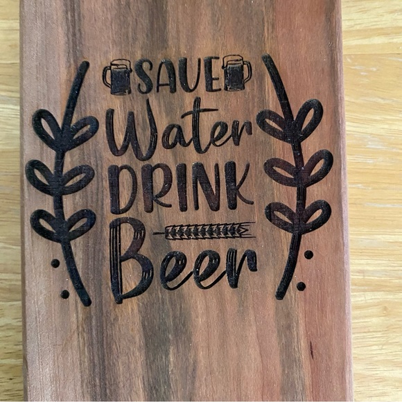 Rustic Save Water Drink Beer Hanging Bottle Opener - Picture 5 of 7